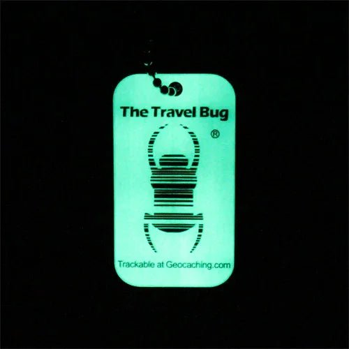 Glow‑in‑the‑Dark Geocaching QR Travel Bug® – Scan‑to‑Log Trackable Tag - Just Geocaching