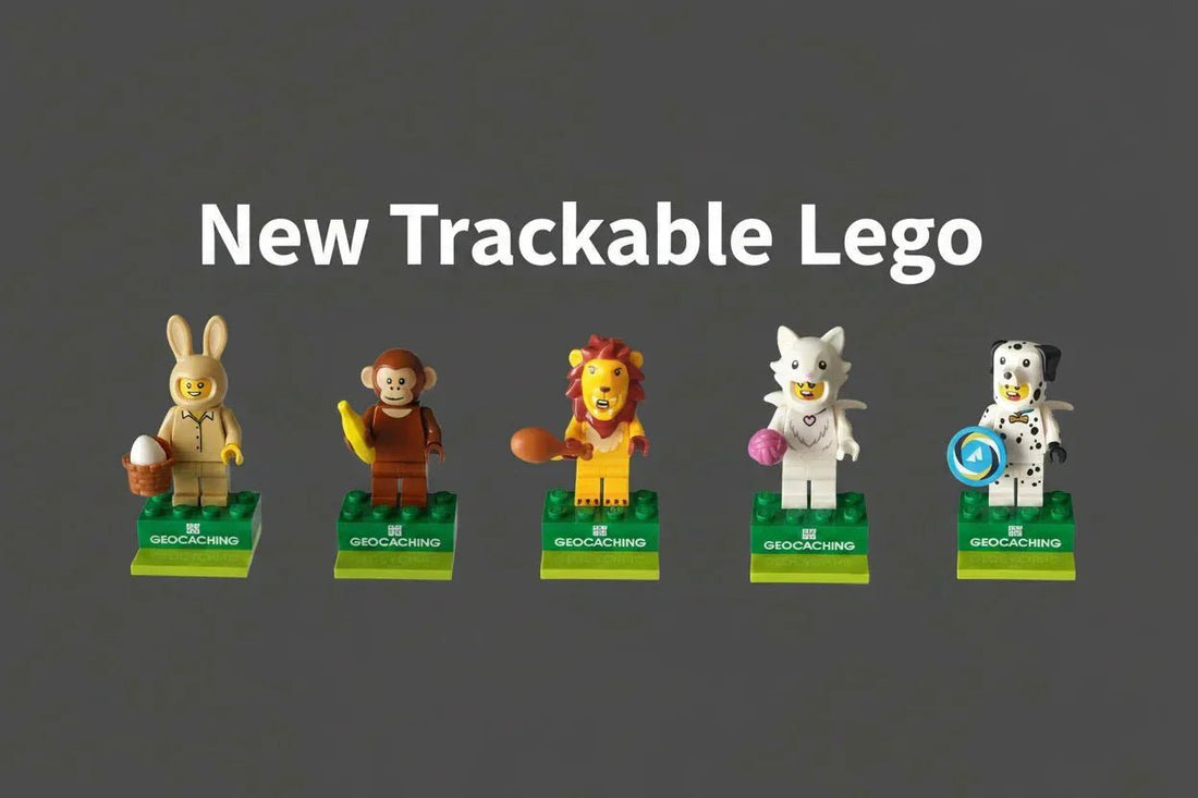 Custom LEGO Trackable mini figures for geocaching.