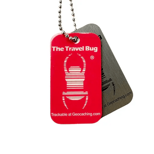 Atomic Pink QR Travel Bug® – Glow‑in‑the‑Dark Trackable Tag - Just Geocaching