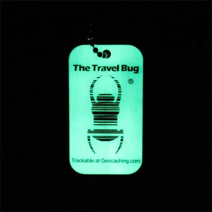 Glow‑in‑the‑Dark Geocaching QR Travel Bug® – Scan‑to‑Log Trackable Tag - Just Geocaching