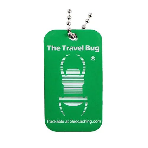 Green Geocaching QR Travel Bug® – Scan‑to‑Log Trackable Tag - Just Geocaching