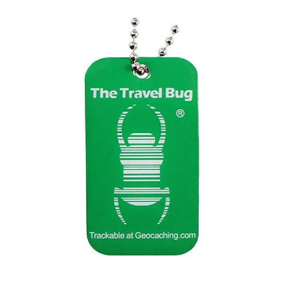 Green Geocaching QR Travel Bug® – Scan‑to‑Log Trackable Tag - Just Geocaching
