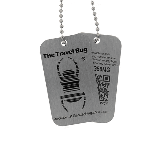 Green Geocaching QR Travel Bug® – Scan‑to‑Log Trackable Tag - Just Geocaching