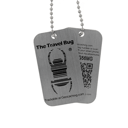 Green Geocaching QR Travel Bug® – Scan‑to‑Log Trackable Tag - Just Geocaching