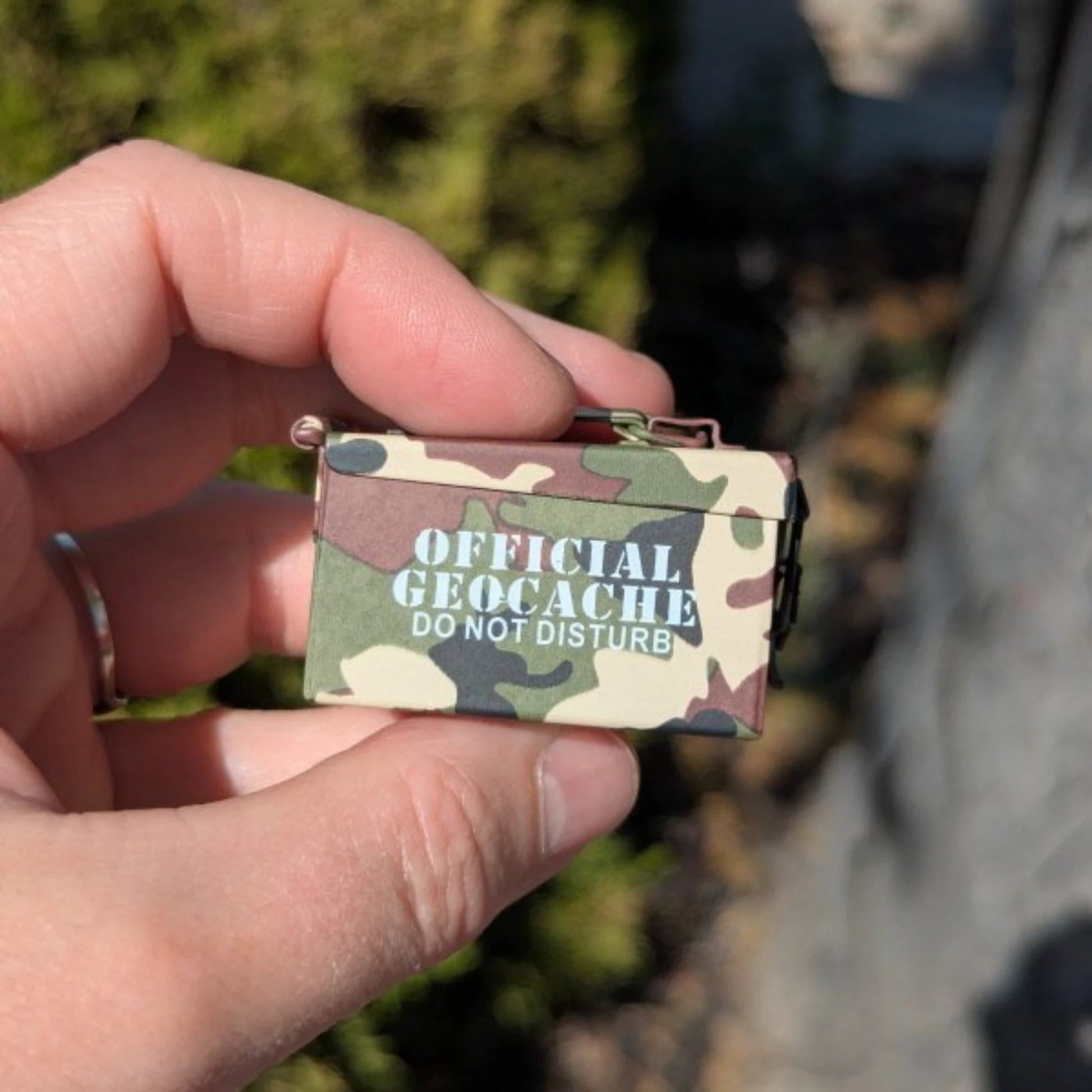 Micro Ammo Can - Light Camo - Just Geocaching