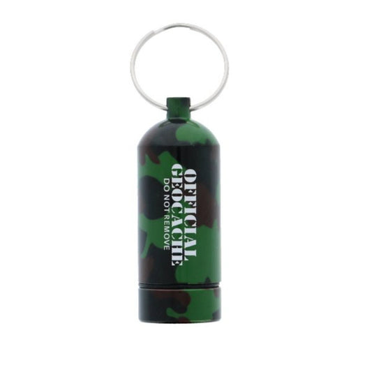 Micro Bison Cache Container - Green Camo - Just Geocaching