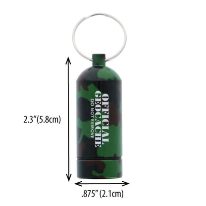 Micro Bison Cache Container - Green Camo - Just Geocaching