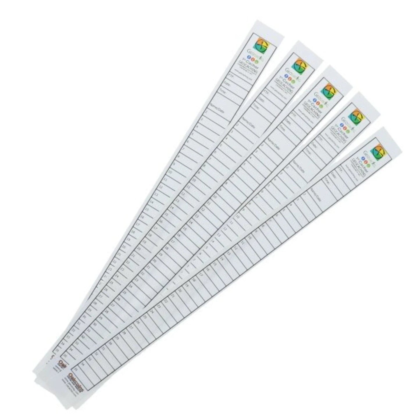 Micro Colour Log Strips – 5 Pack - Just Geocaching