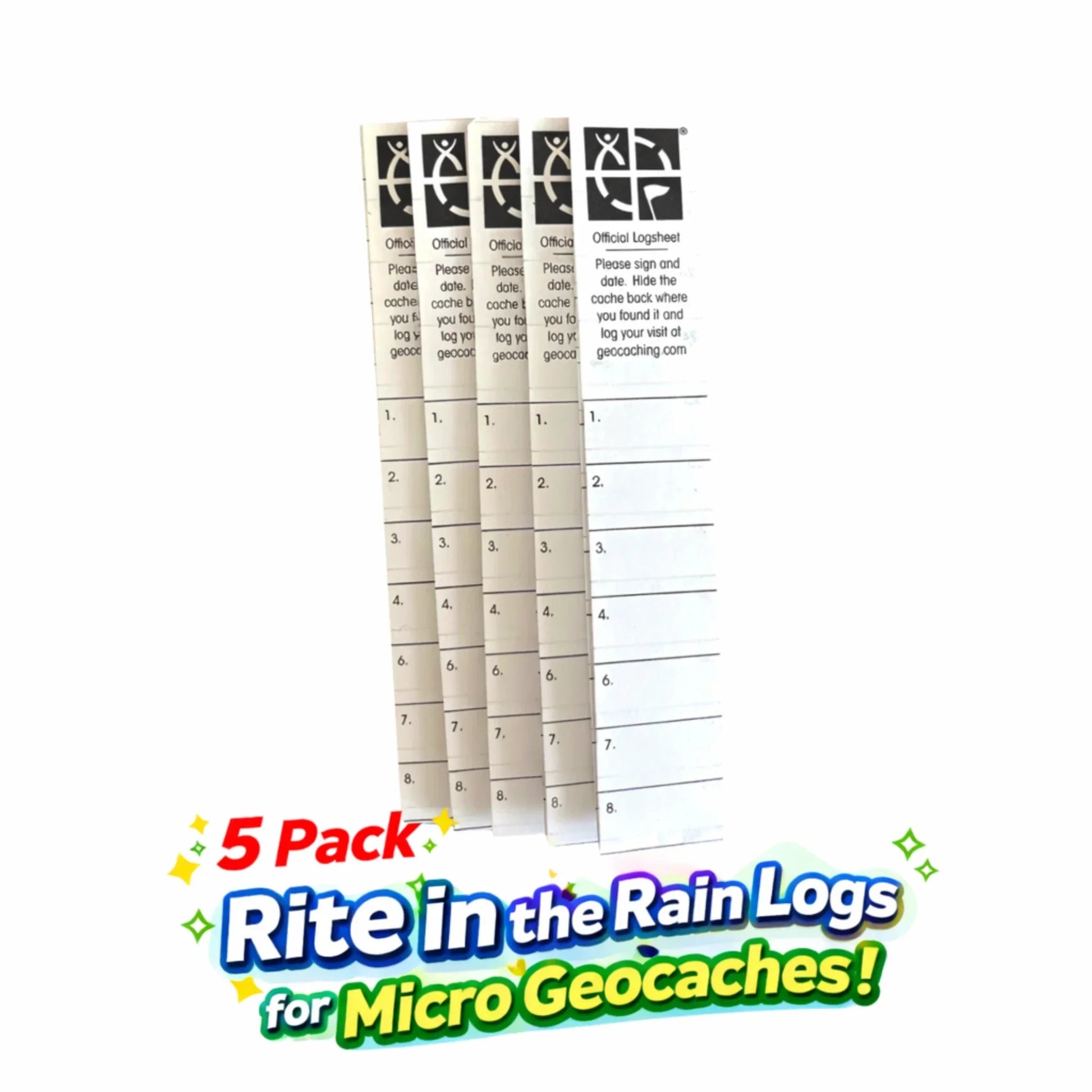 Micro Log Strips – 5 Pack - Just Geocaching