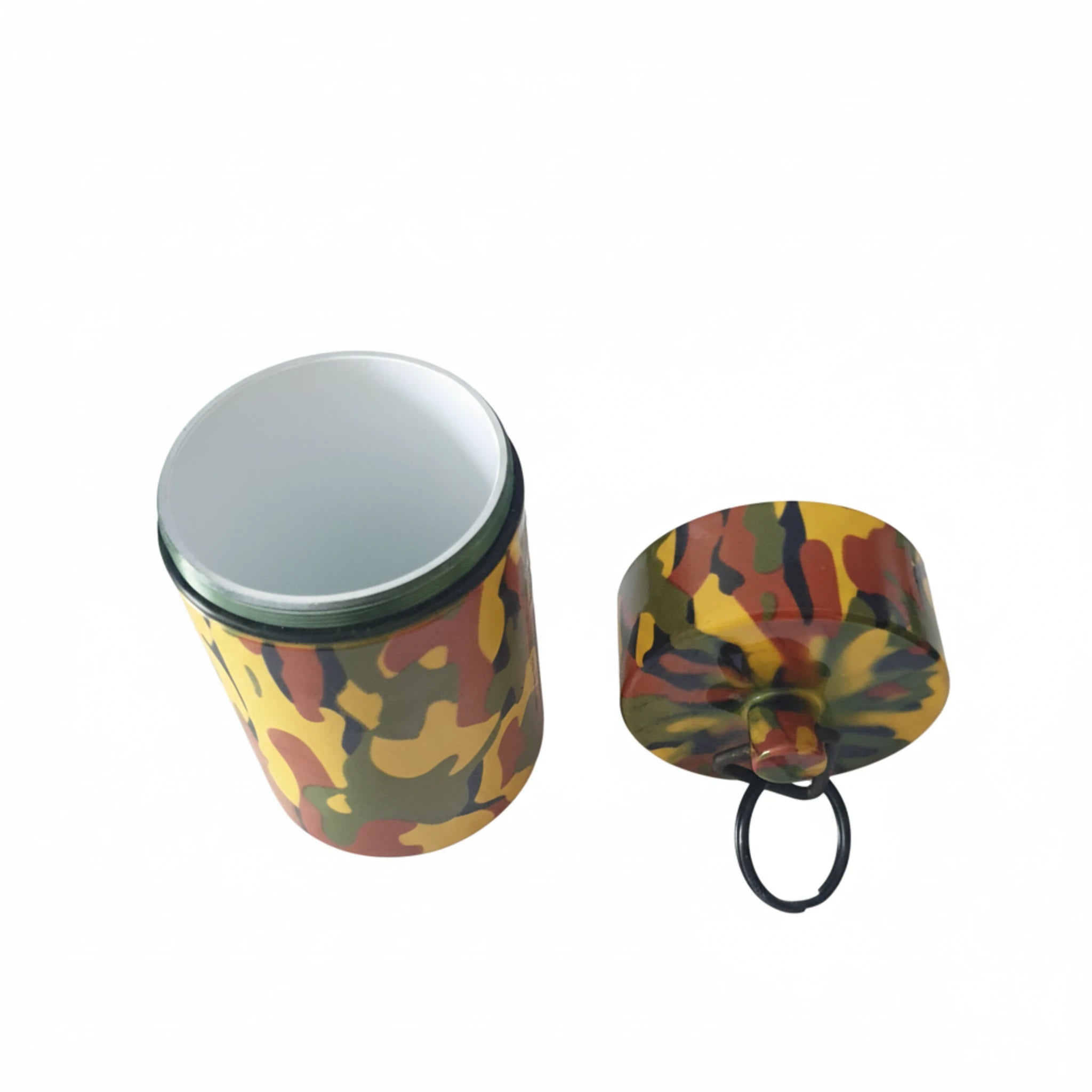 Small Cylinder Geocache – Light Camo