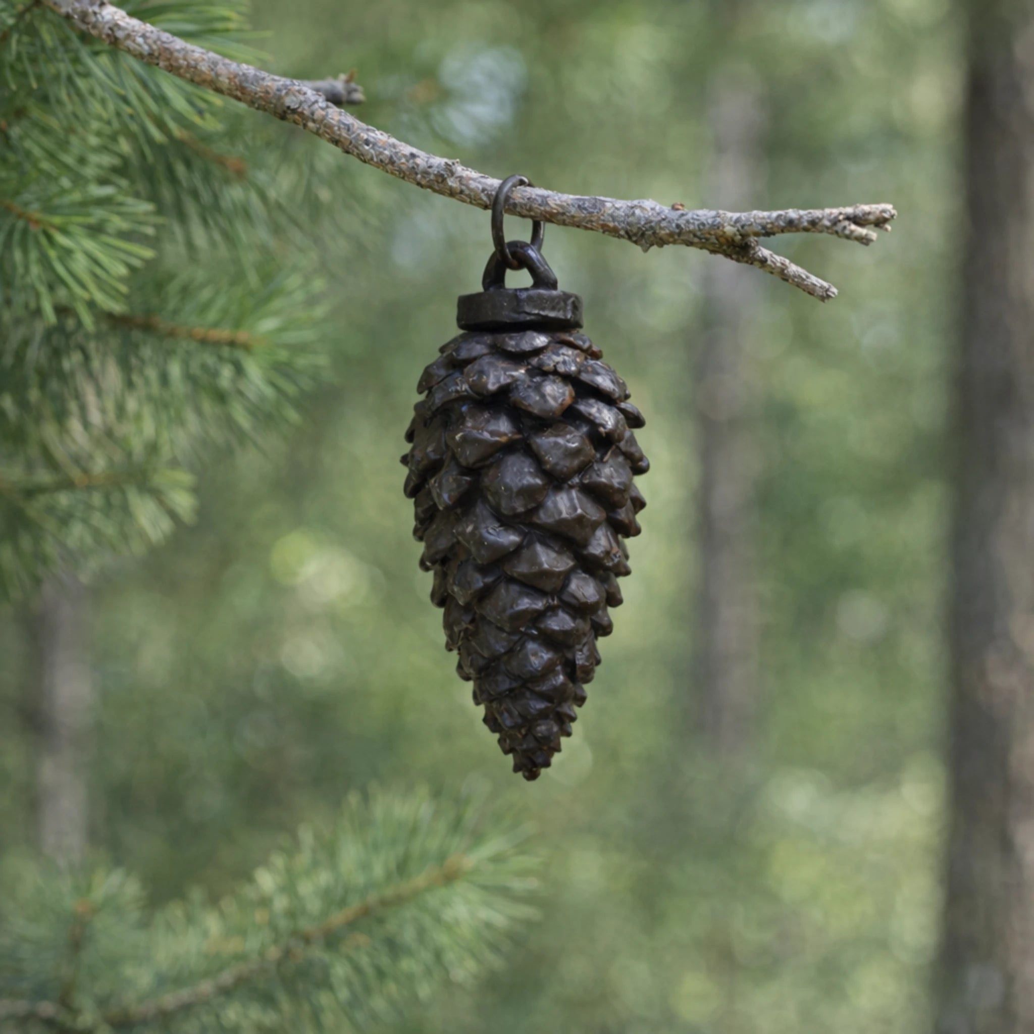 3D Printed Hanging Pinecone Geocache Container