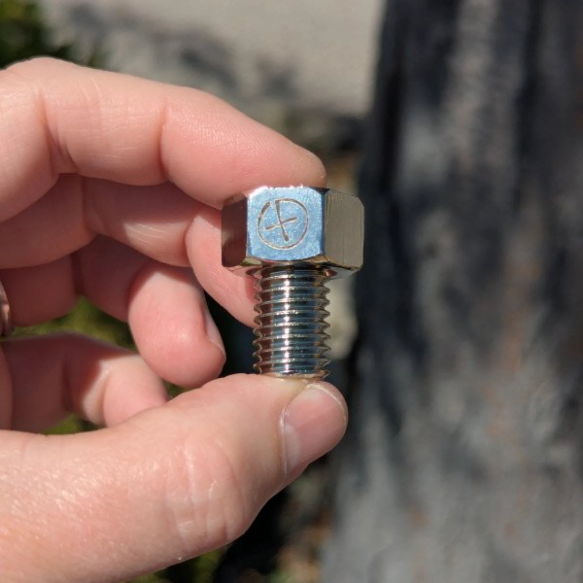 Premium Magnetic Bolt Geocache - Silver