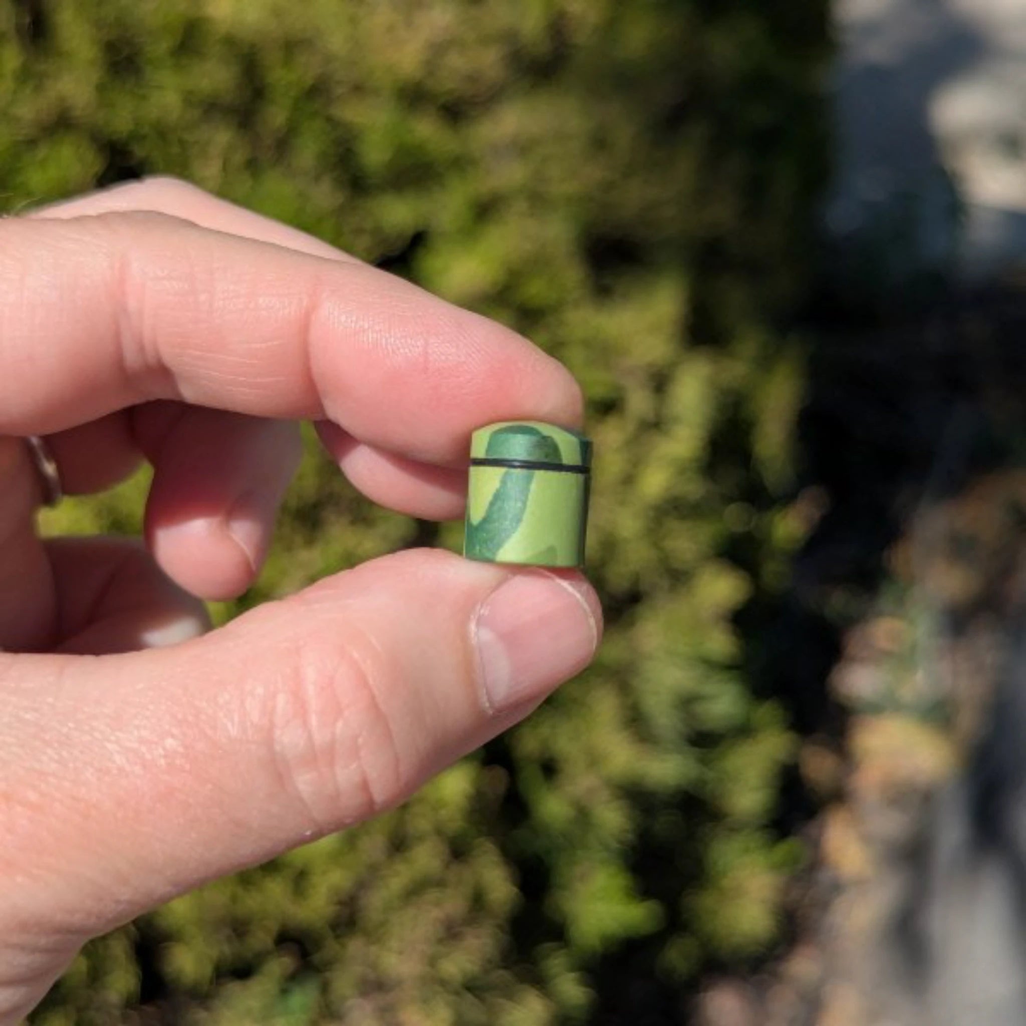 Premium Nano Geocache Container - Green Camo