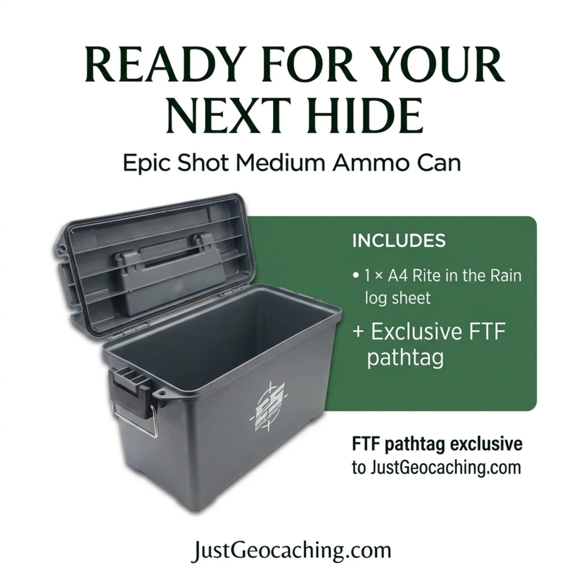 epic shot medium ammo can geocache
