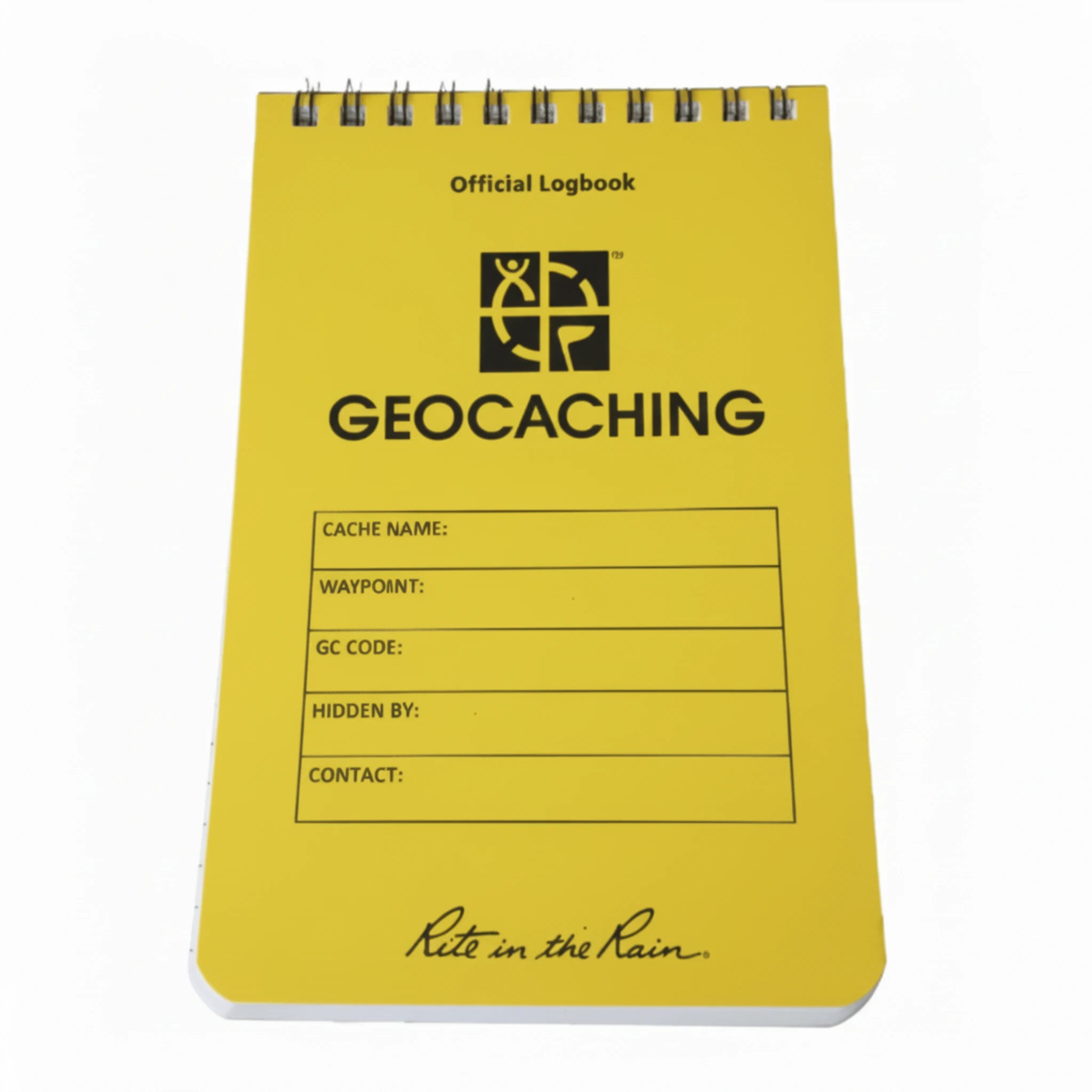 Rite in the Rain® 4" × 6" Top‑Spiral Official Geocaching Logbook