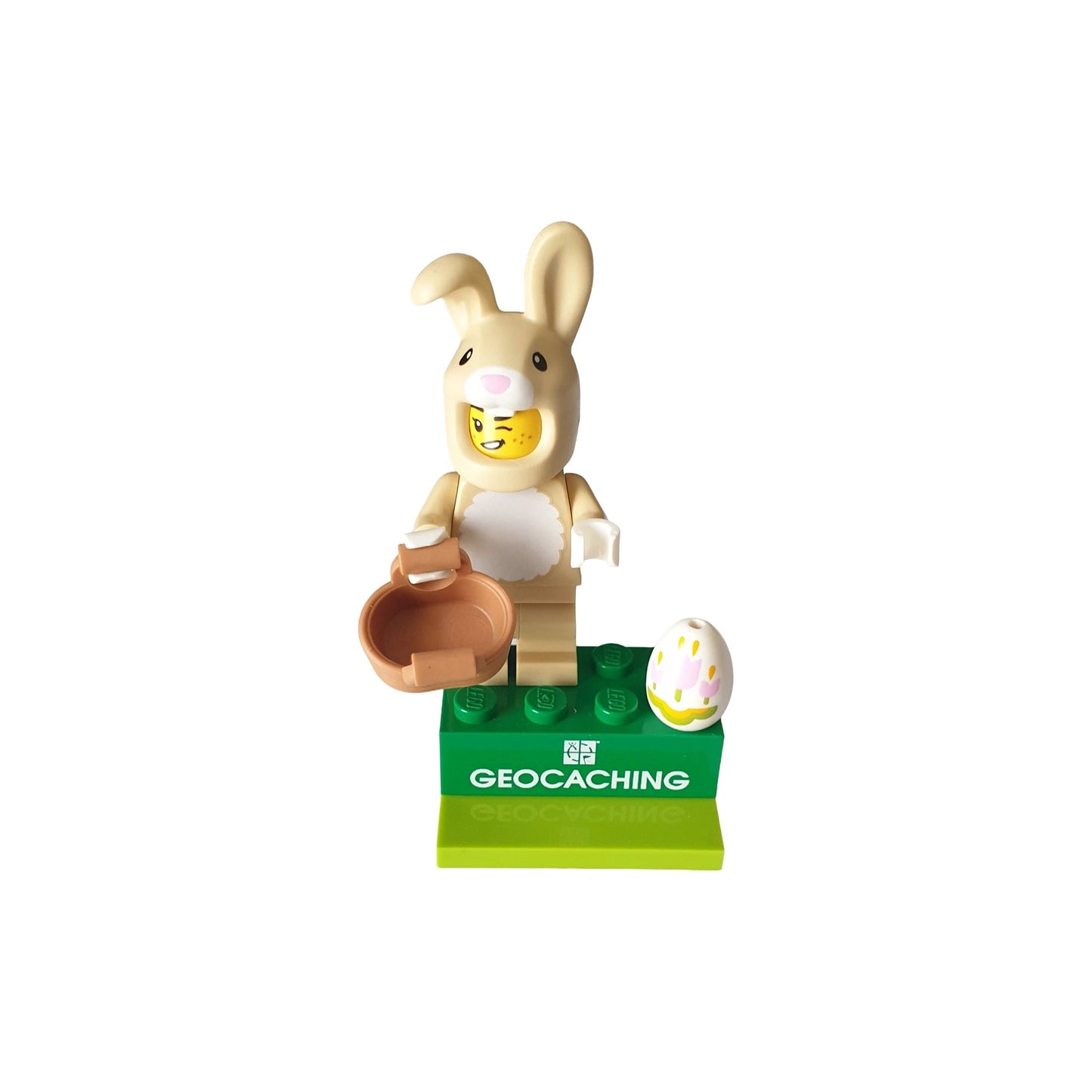 Rabbit LEGO® Mini Figure with Trackable Brick - Just Geocaching