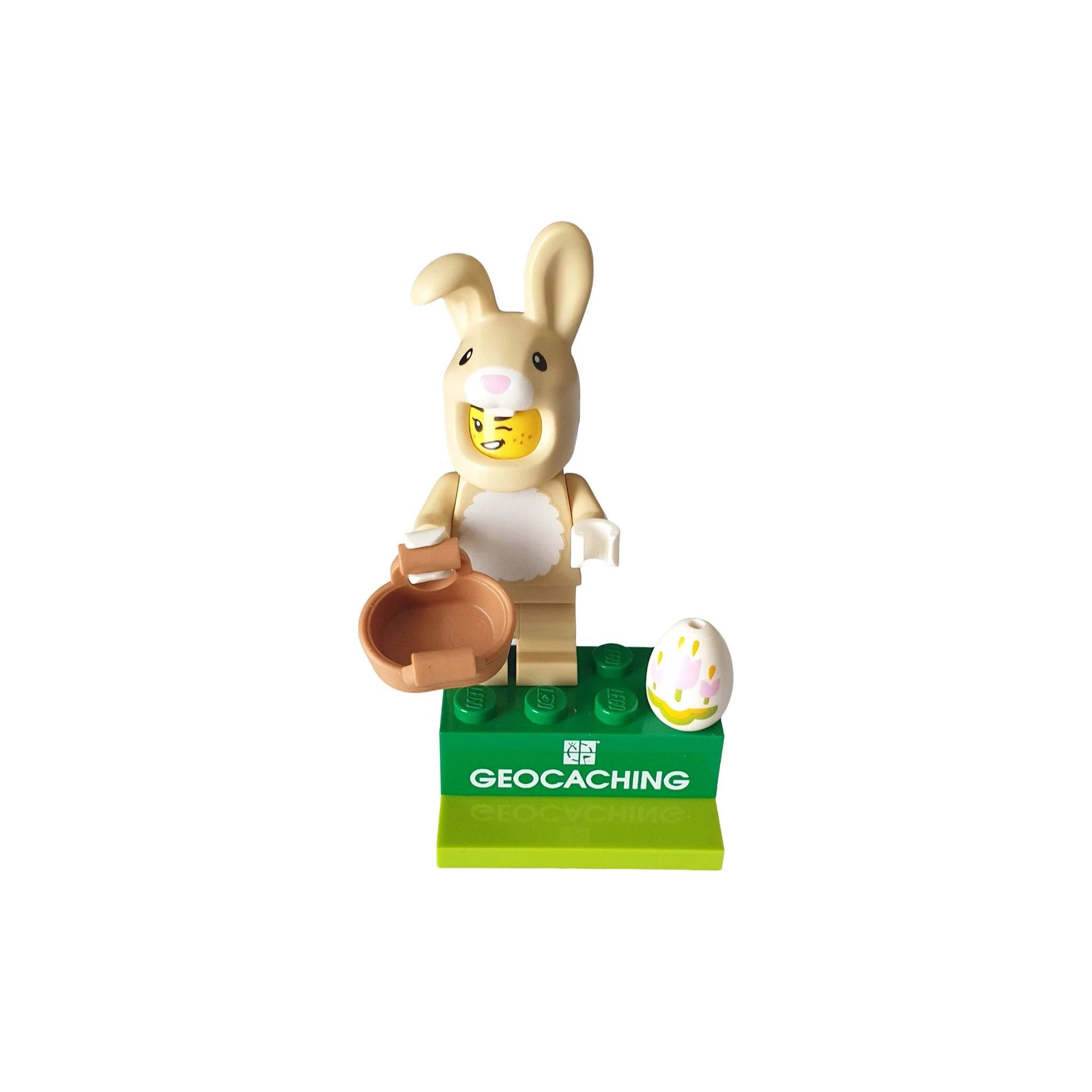 Rabbit LEGO® Mini Figure with Trackable Brick - Just Geocaching