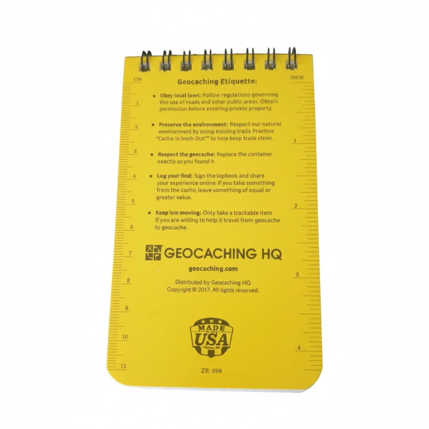 Rite in the Rain® 3" × 5" Top‑Spiral Official Geocaching Logbook - Just Geocaching