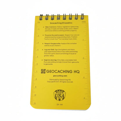 Rite in the Rain® 3" × 5" Top‑Spiral Official Geocaching Logbook - Just Geocaching