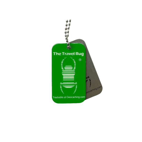 glow in the dark qr green geocaching travel bug