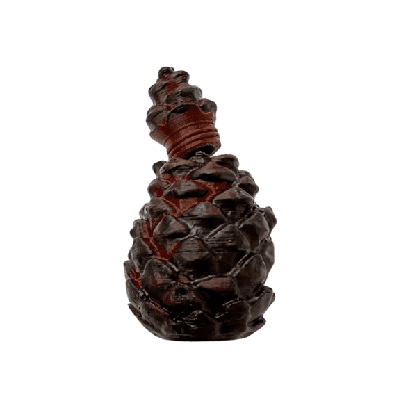 3d printed pinecone geocache with log sheet