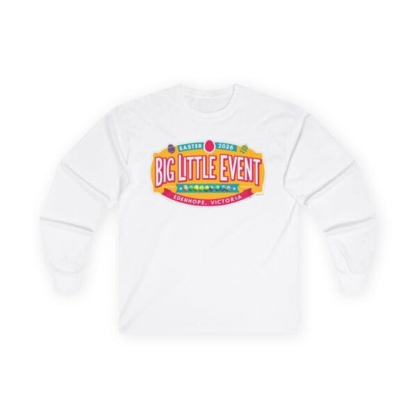 easter celebration unisex long sleeve tee 'big little event' 2026